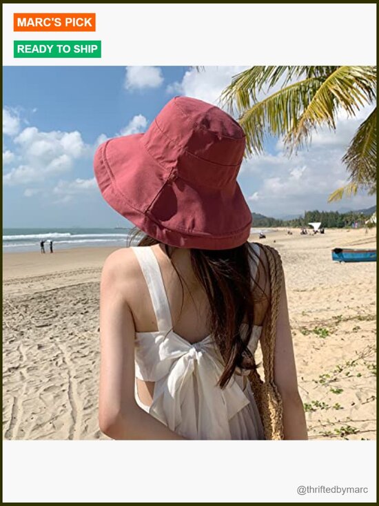 Wide Brim Sun Hat Wired Edge Reversible Foldable UV Protection Bucket Hat main image 5
